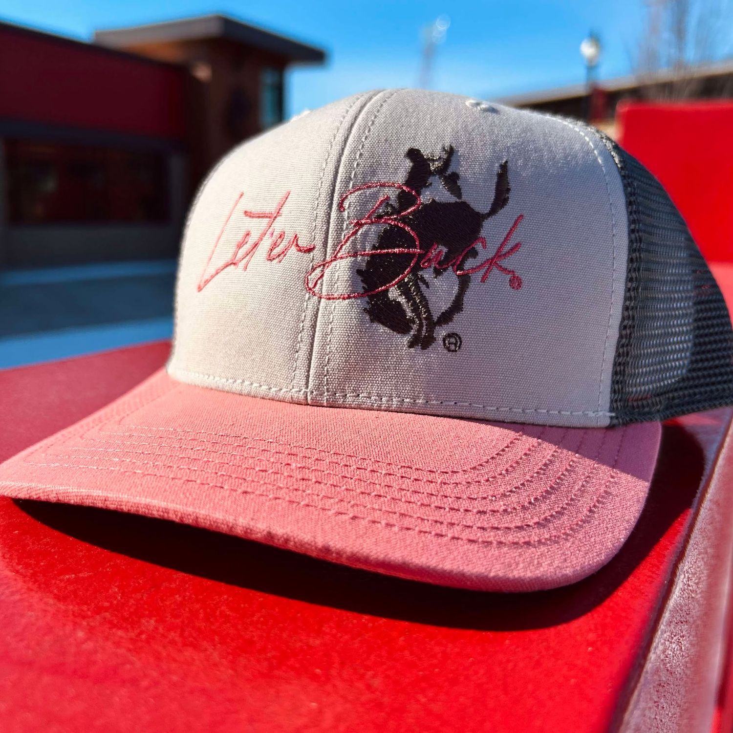 Ladies Pendleton Round-Up Gray/Salmon Hat