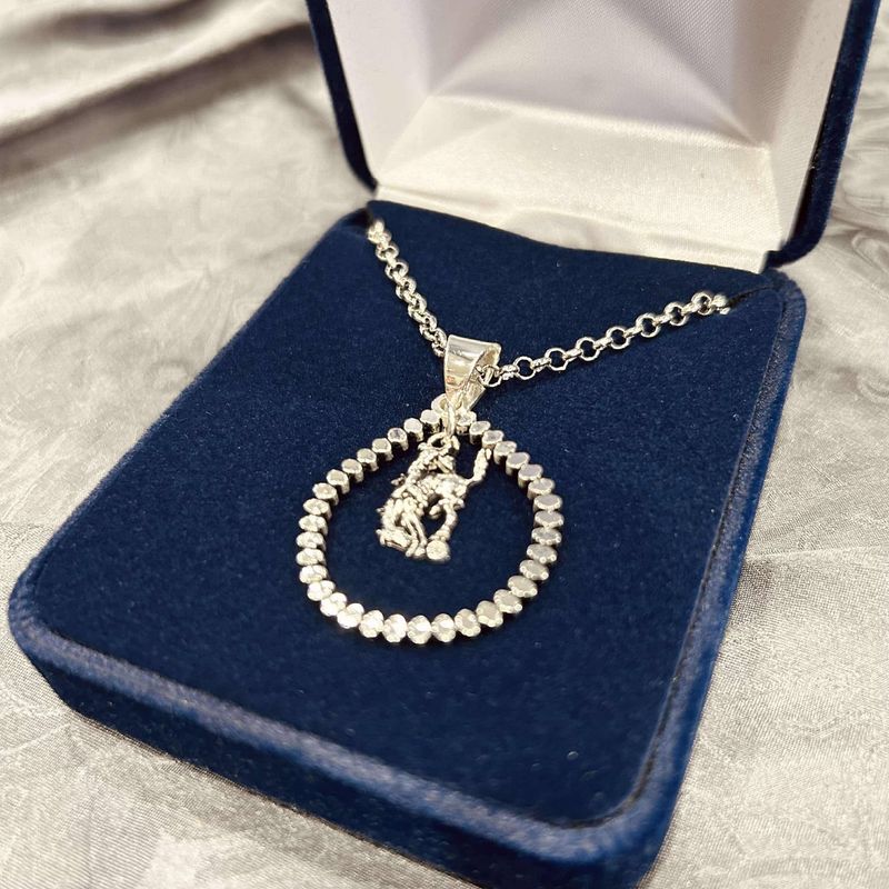 Pendleton Round-Up Montana Silversmiths Beaded Teardrop Necklace