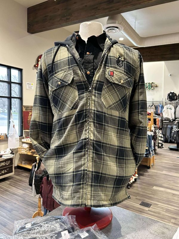 Men&#39;s Wrangler Pendleton Round-Up Hooded Flannel Jacket