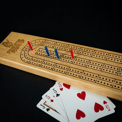 Pendleton Round-Up Teak Cribbage Board