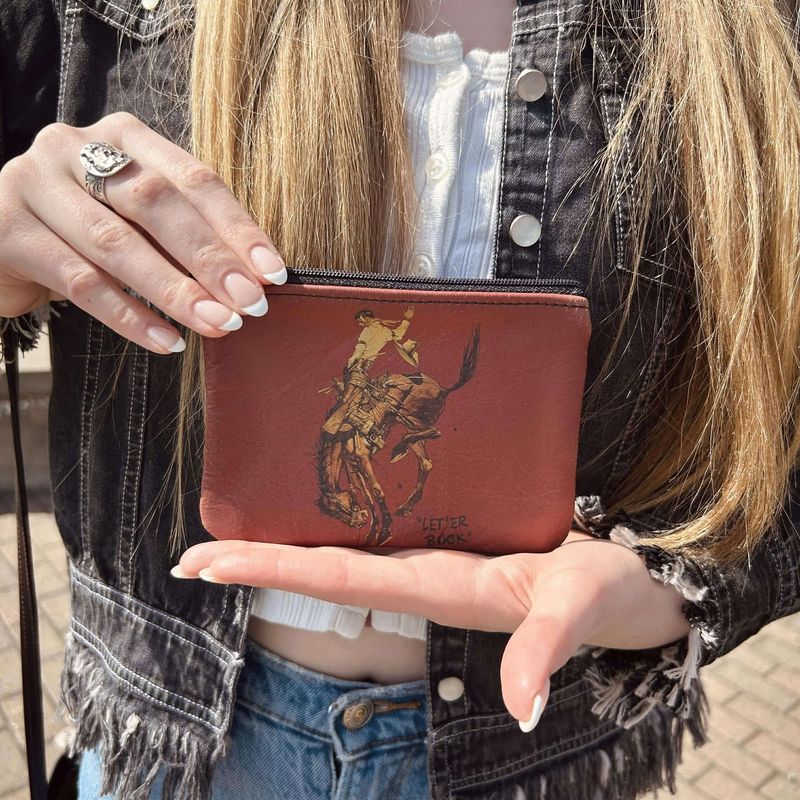 Red Pendleton Round-Up Coin Purse