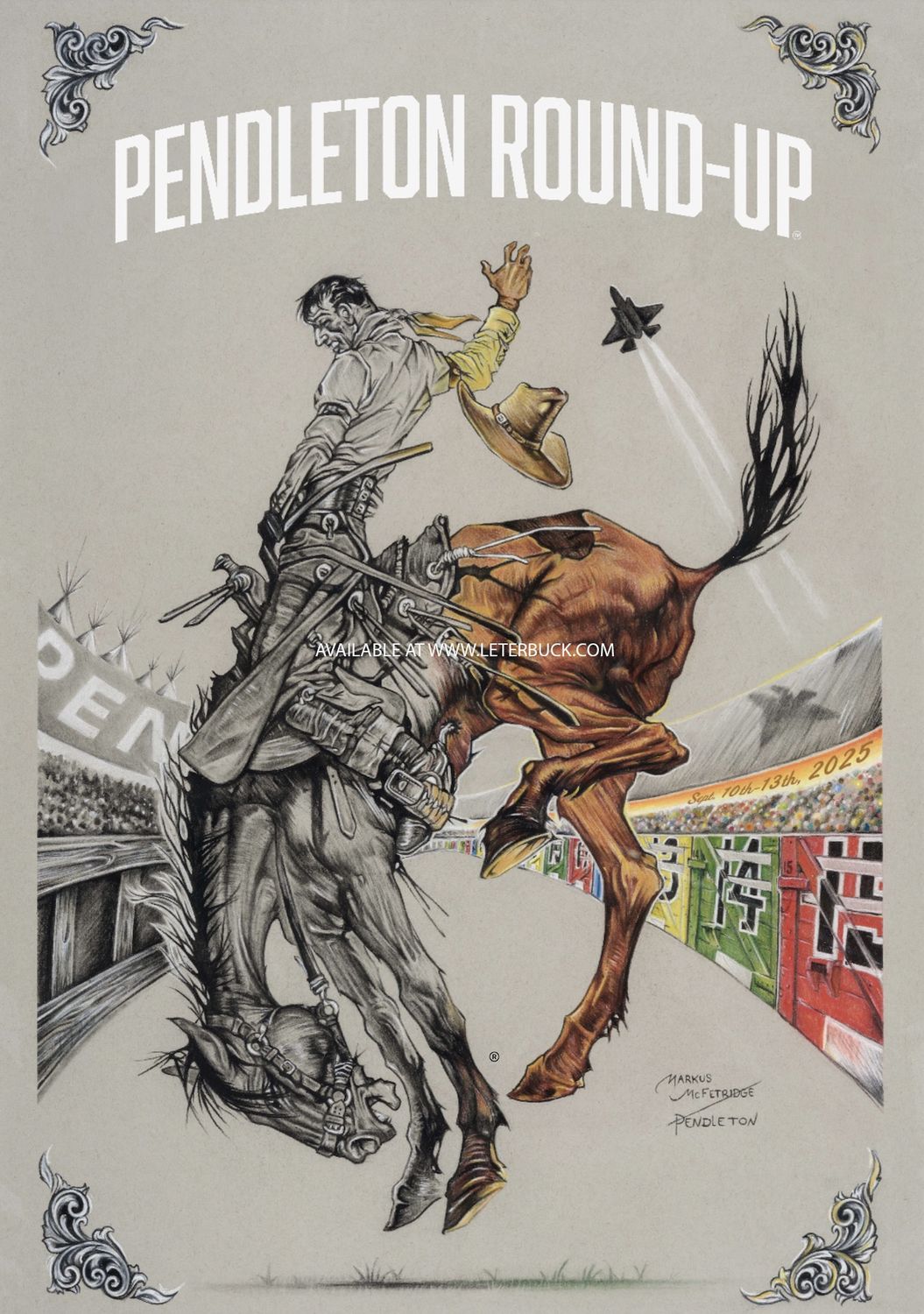 Official 2025 Pendleton Round-Up Poster by Markus McFetridge