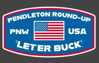 Pendleton Round-Up Flag Sticker