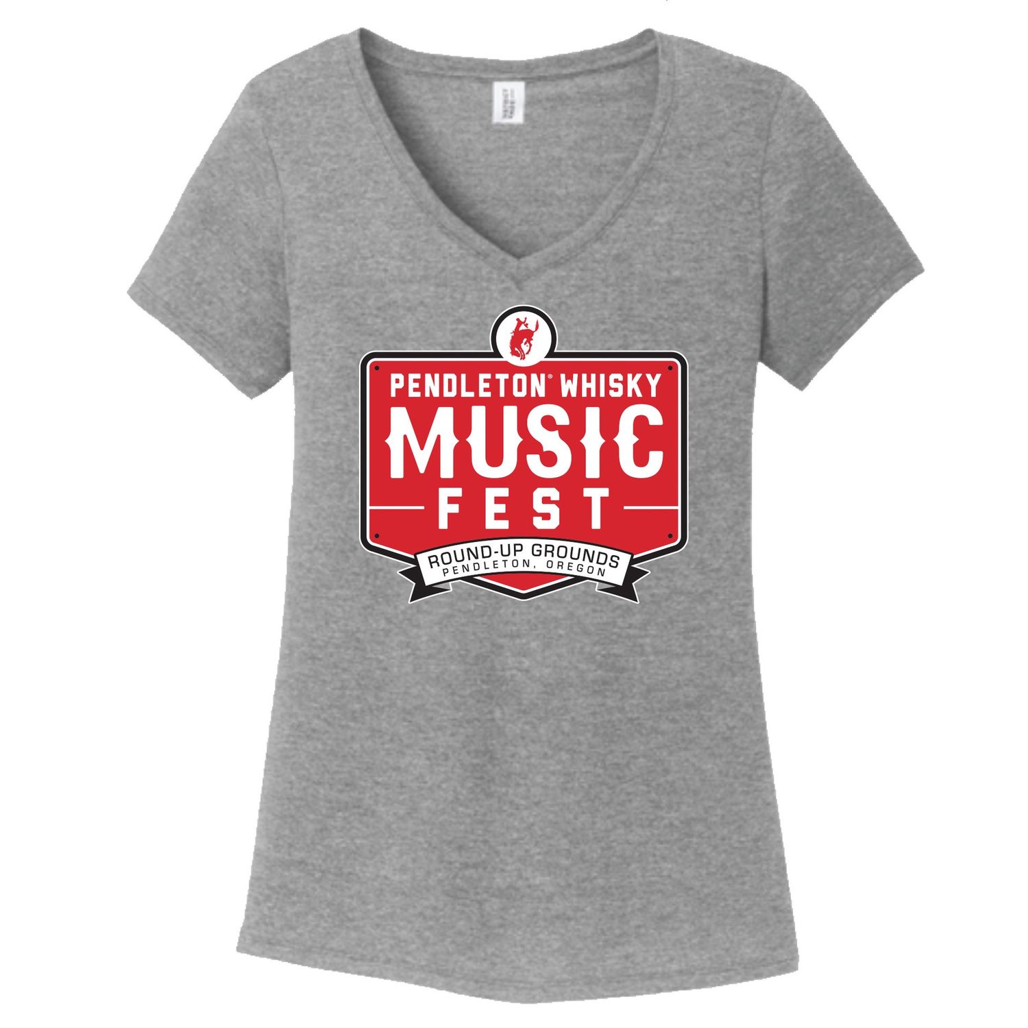 Ladies Gray Pendleton Whisky Music Fest Tee, size: S
