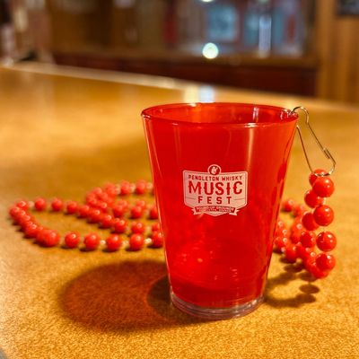 Pendleton Whisky Music Fest Light Up Shot Glass Necklace