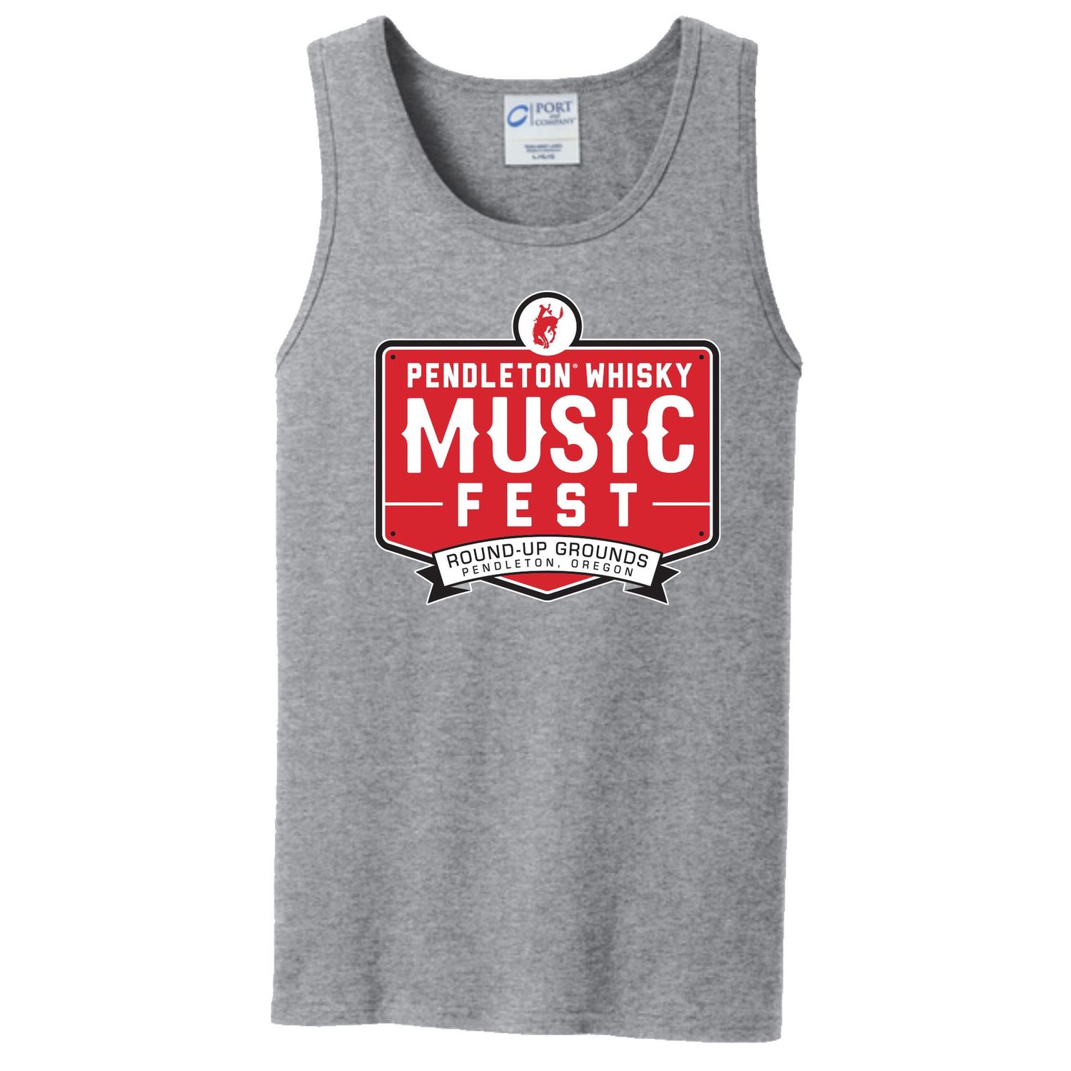 Men&#39;s Gray Pendleton Whisky Music Fest Tank Top, size: S