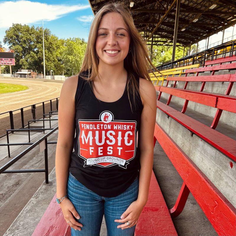 Ladies Black Pendleton Whisky Music Fest Tank Top