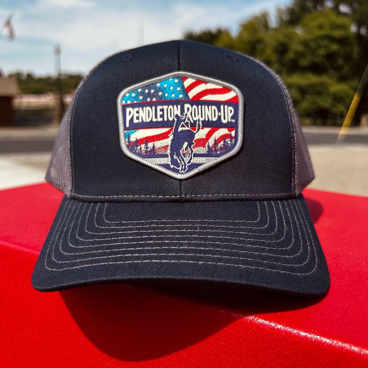 Pendleton Round-Up Navy Flag Hat
