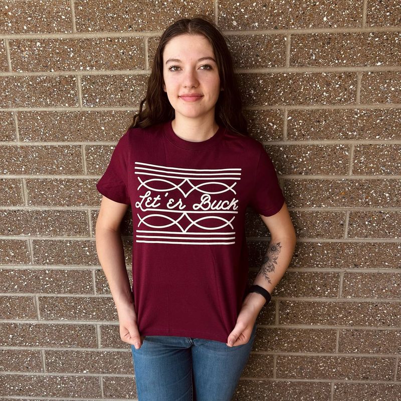 Ladies Pendleton Round-Up Boot Stitch Tee