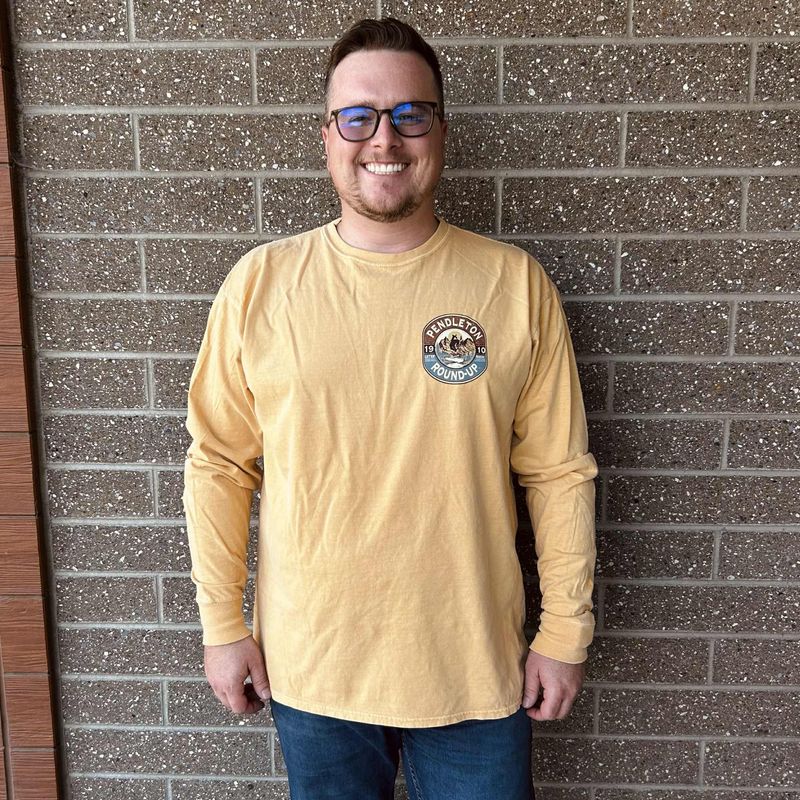 Men&#39;s Pendleton Round-Up Mustard Vampire Long Sleeve Tee