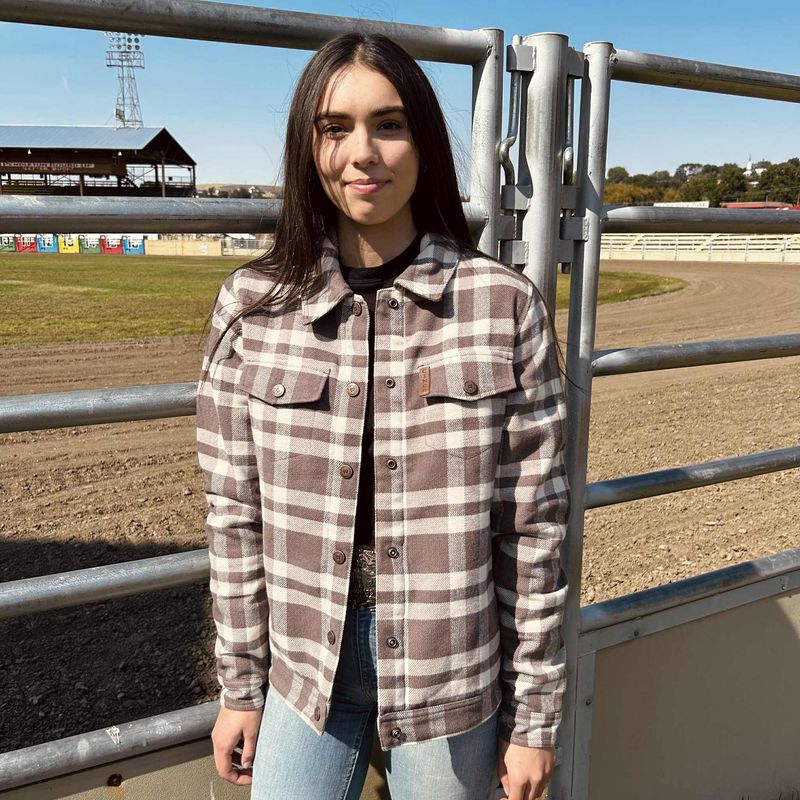 Ladies Cinch Pendleton Round-Up Plaid Trucker Jacket