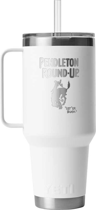 Pendleton Round-Up YETI 42oz White Straw Tumbler