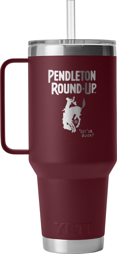 Pendleton Round-Up YETI 42oz Vine Red Straw Tumbler