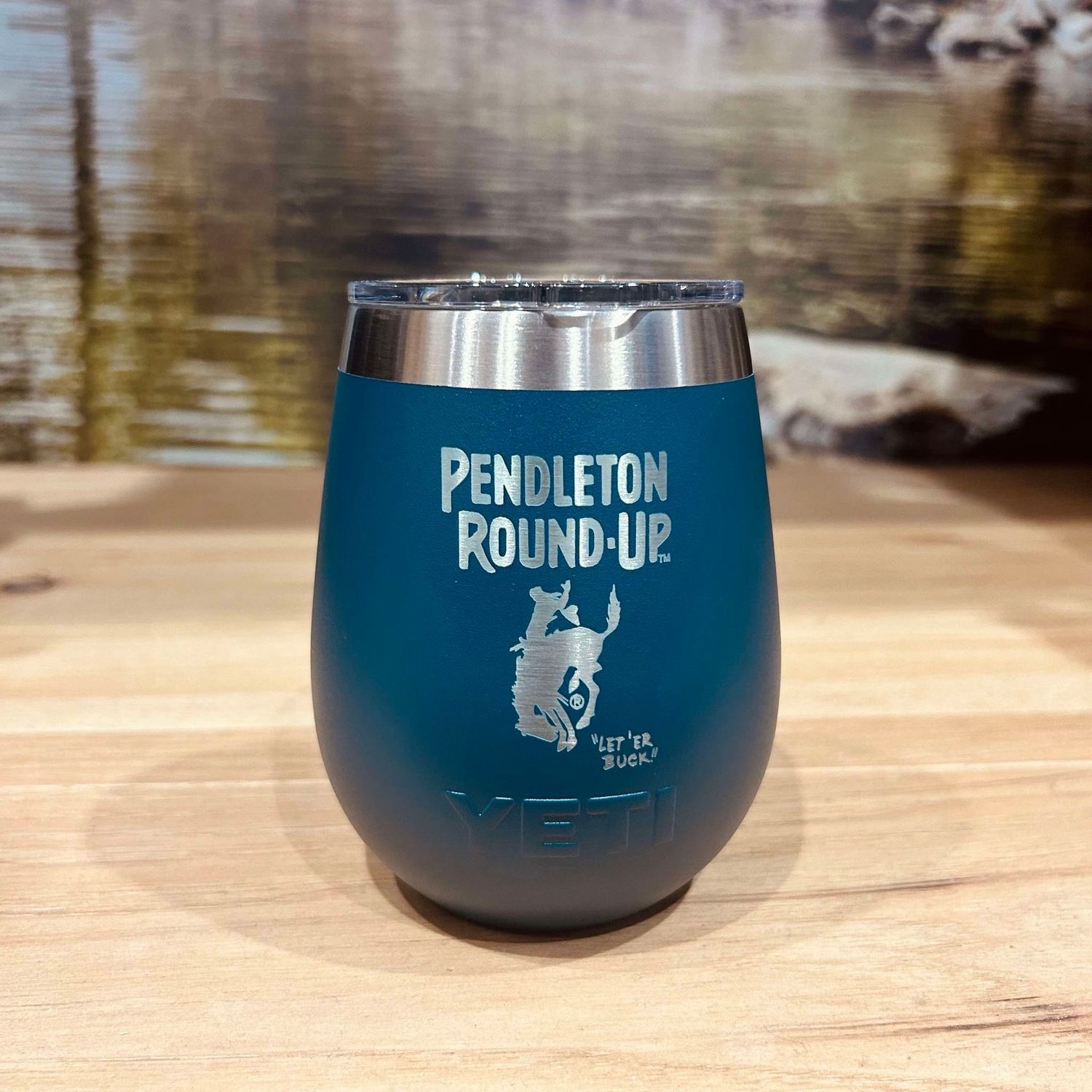 Pendleton Round-Up YETI 10oz Agave Teal Wine Tumbler