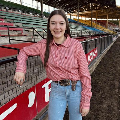 Ladies Cinch ArenaFlex Pendleton Round-Up Red Weave Long Sleeve Button
