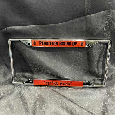 Pendleton Round-Up Metallic License Plate Frame
