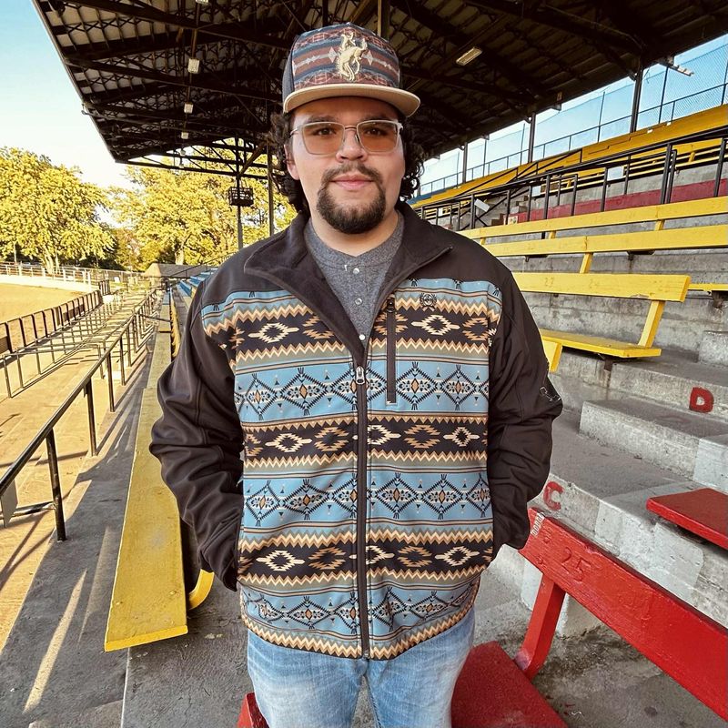 Men&#39;s Cinch Pendleton Round-Up Blue Aztec Bonded Jacket