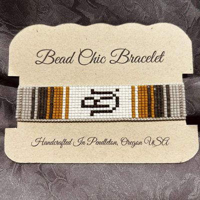 Pendleton Round-Up Gold RU Beaded Bracelet