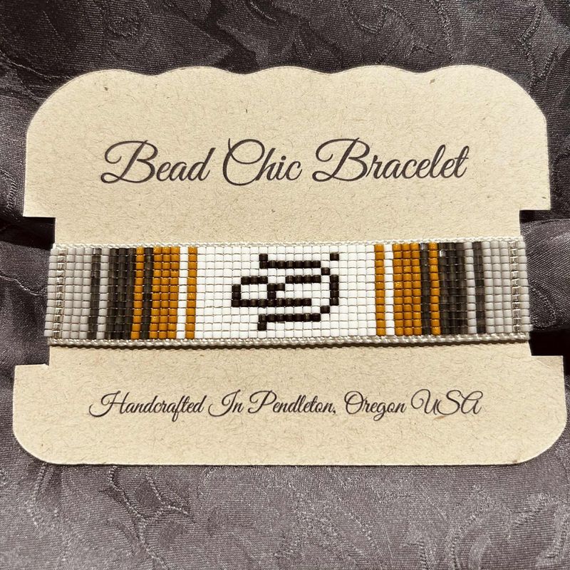 Pendleton Round-Up Gold RU Beaded Bracelet