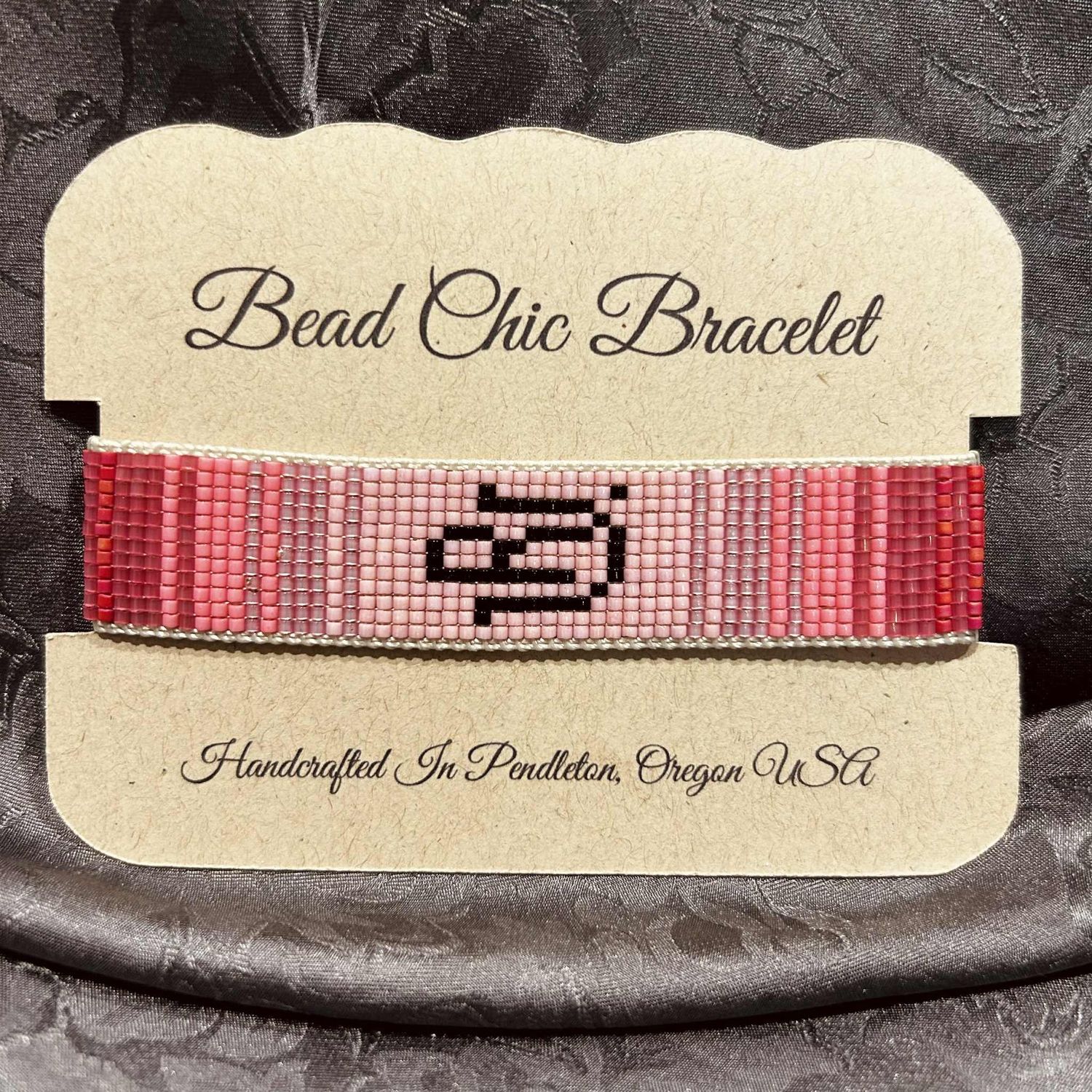 Pendleton Round-Up Pink RU Beaded Bracelet
