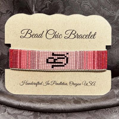 Pendleton Round-Up Pink RU Beaded Bracelet