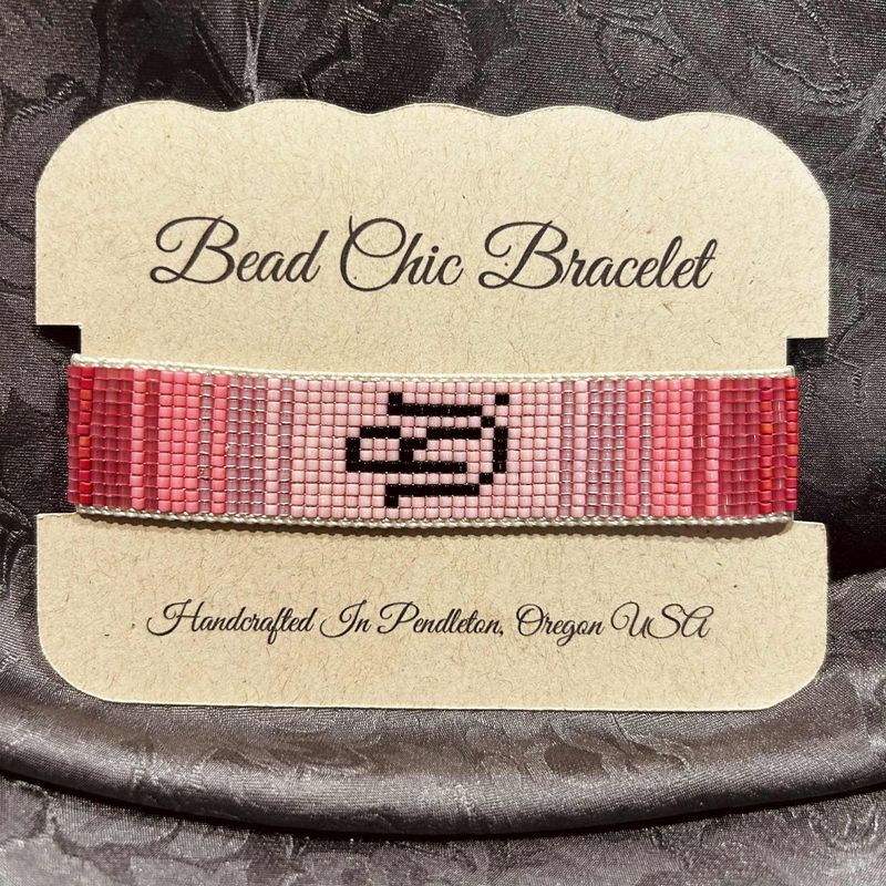 Pendleton Round-Up Pink RU Beaded Bracelet
