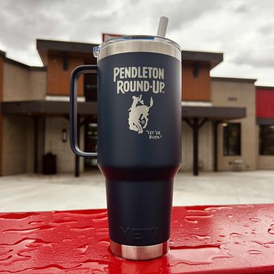Pendleton Round-Up YETI 42oz Navy Straw Tumbler