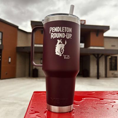 Pendleton Round-Up YETI 42oz Vine Red Straw Tumbler
