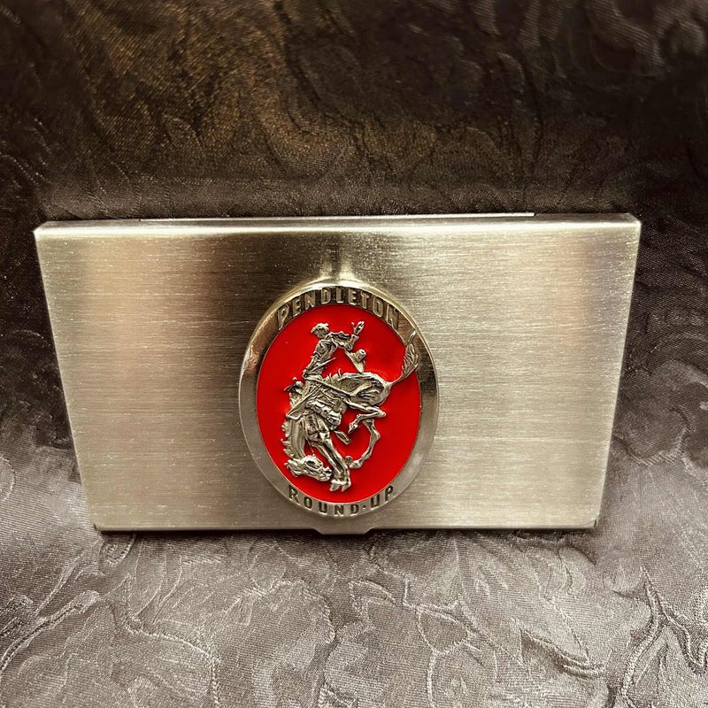 Pendleton Round-Up Pewter Business Card Case
