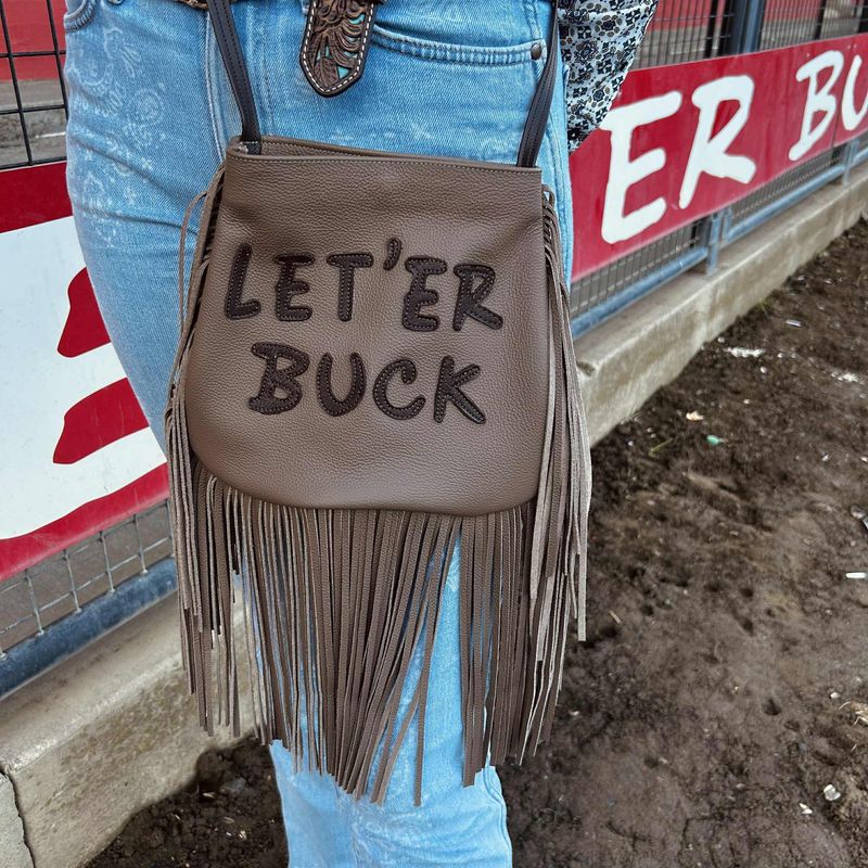 Pendleton Round-Up Brown Leather Let &#39;er Buck Purse
