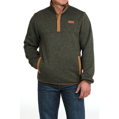 Men's Pendleton Round-Up Cinch 1/4 Zip Olive Pullover