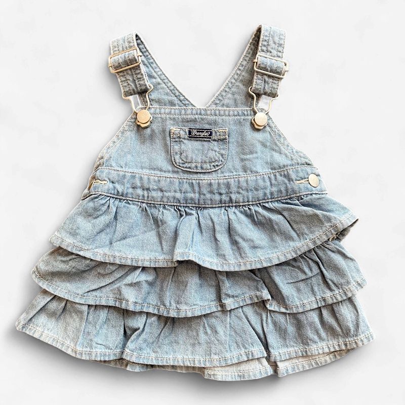 Infant Wrangler Pendleton Round-Up Denim Ruffle Dress