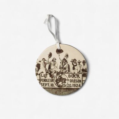 Pendleton Round-Up Four Cowgirl Ceramic Ornament