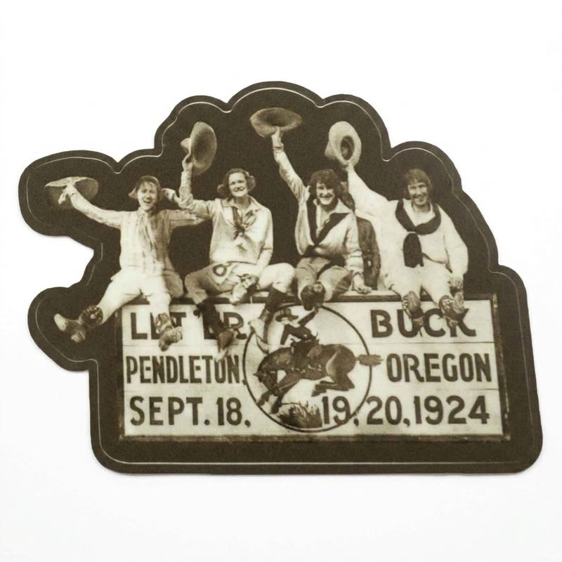 Pendleton Round-Up Four Cowgirls Sticker - Large