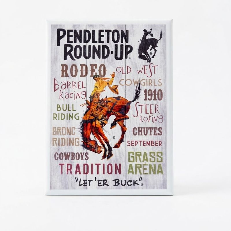 Pendleton Round-Up Typography Magnet