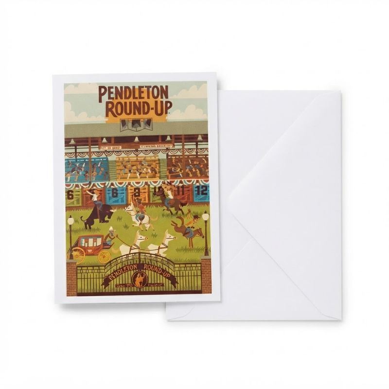 Single Pendleton Round-Up Geometric Greeting Card