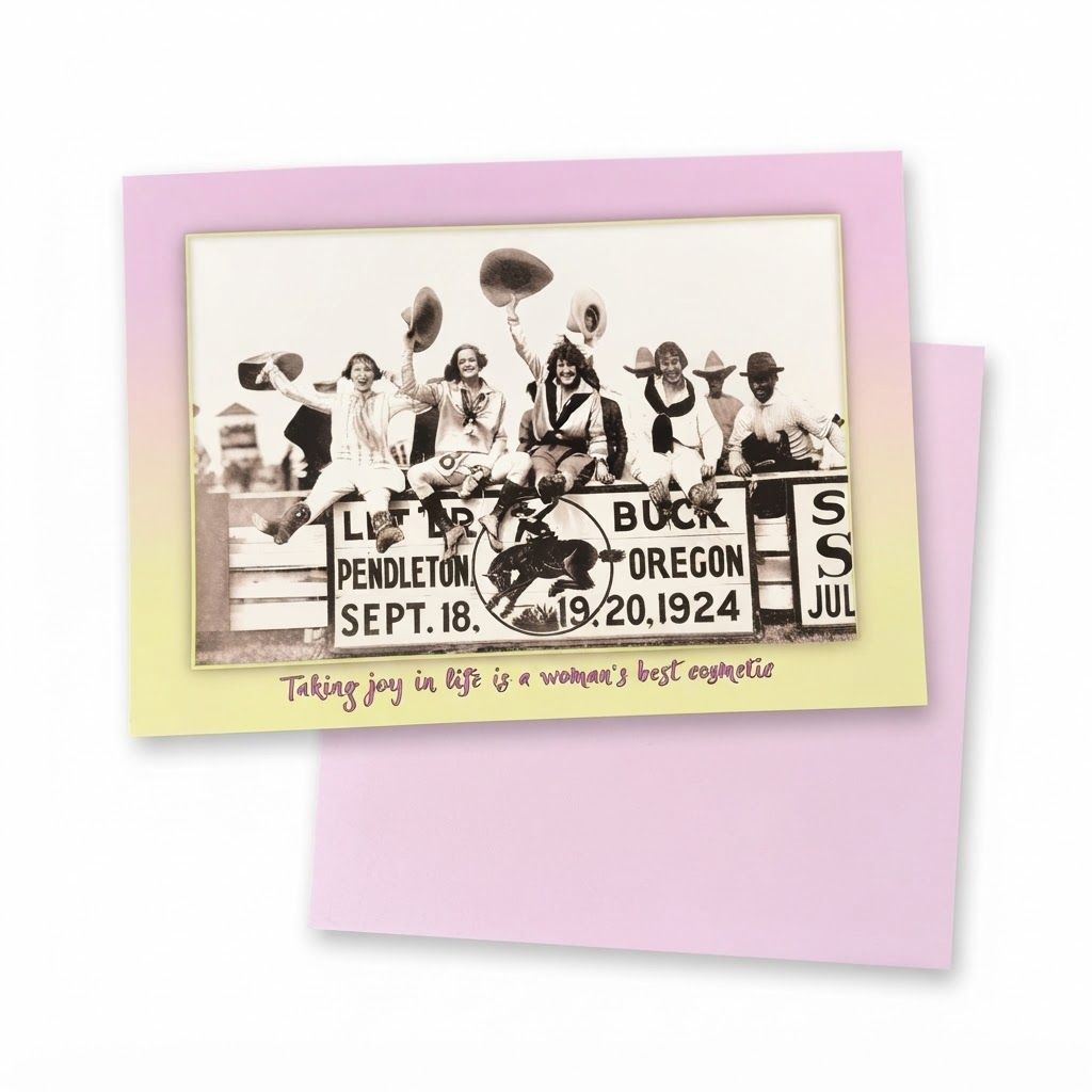 Pendleton Round-Up Four Cowgirls Greeting Card