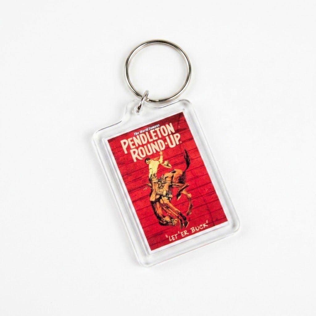 Pendleton Round-Up Barnwood Keychain