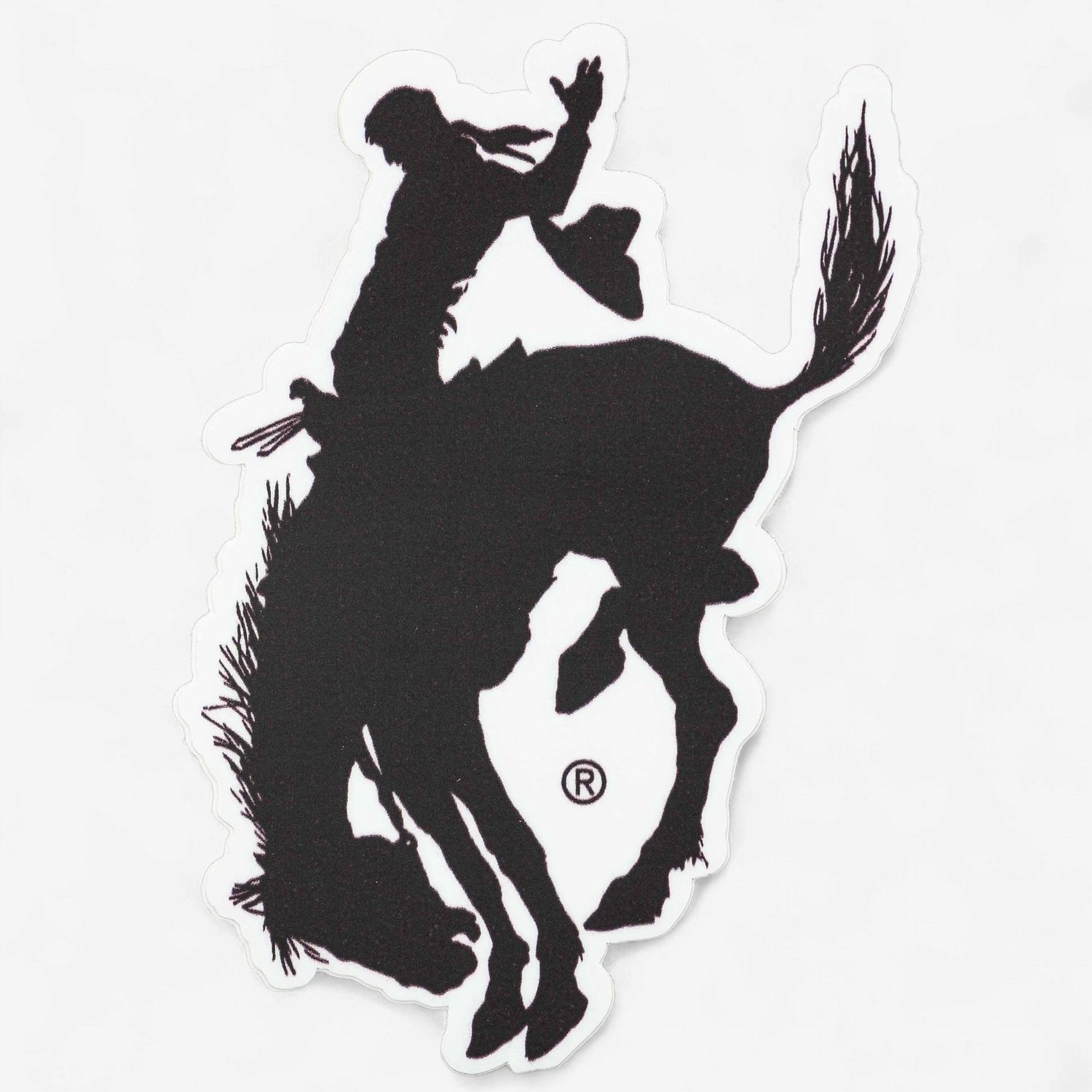 Black Pendleton Round-Up Die Cut Bucking Horse Sticker