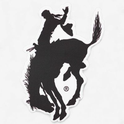 Black Pendleton Round-Up Die Cut Bucking Horse Sticker