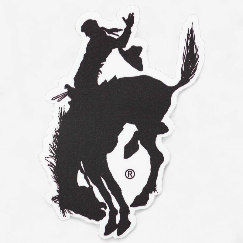 Black Pendleton Round-Up Die Cut Bucking Horse Sticker