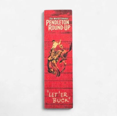 Pendleton Round-Up Wooden Bookmark