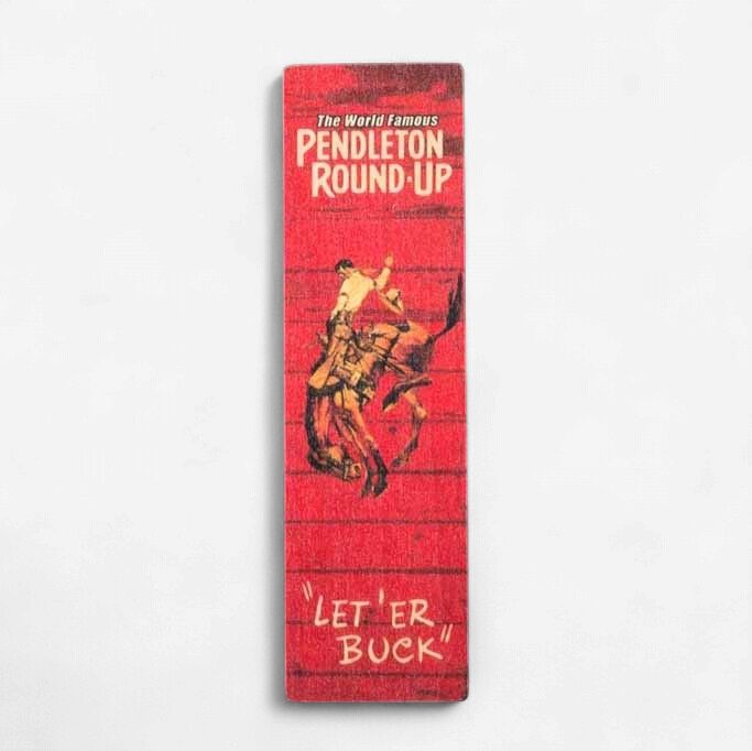 Pendleton Round-Up Wooden Bookmark