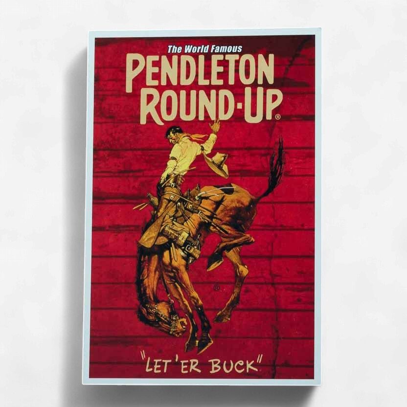 Pendleton Round-Up Barnwood Postcard