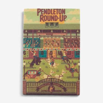 Pendleton Round-Up Wooden Geometric Magnet