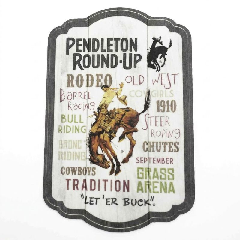 Pendleton Round-Up Typography Sticker - Small