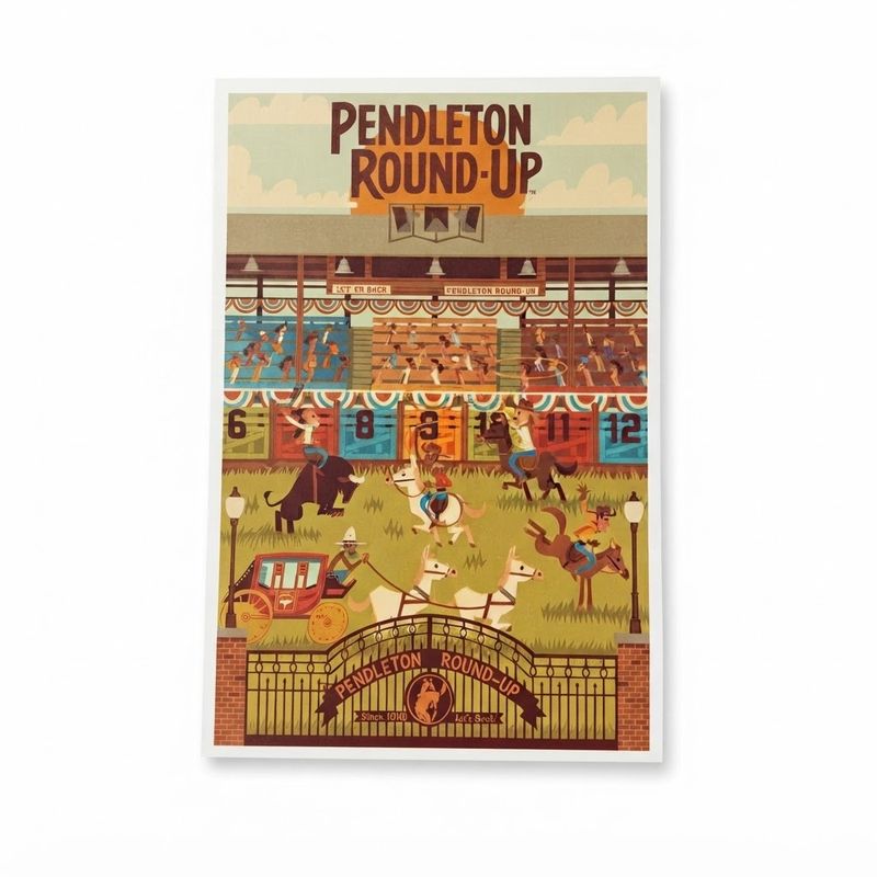 Pendleton Round-Up Geometric Postcard