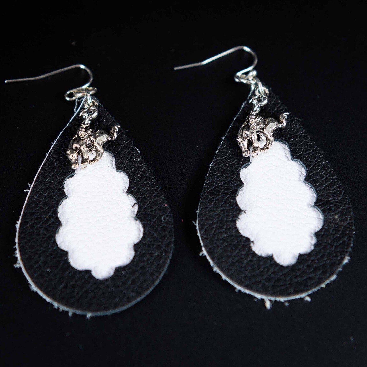 Pendleton Round-Up Layered Leather Teardrop Earrings