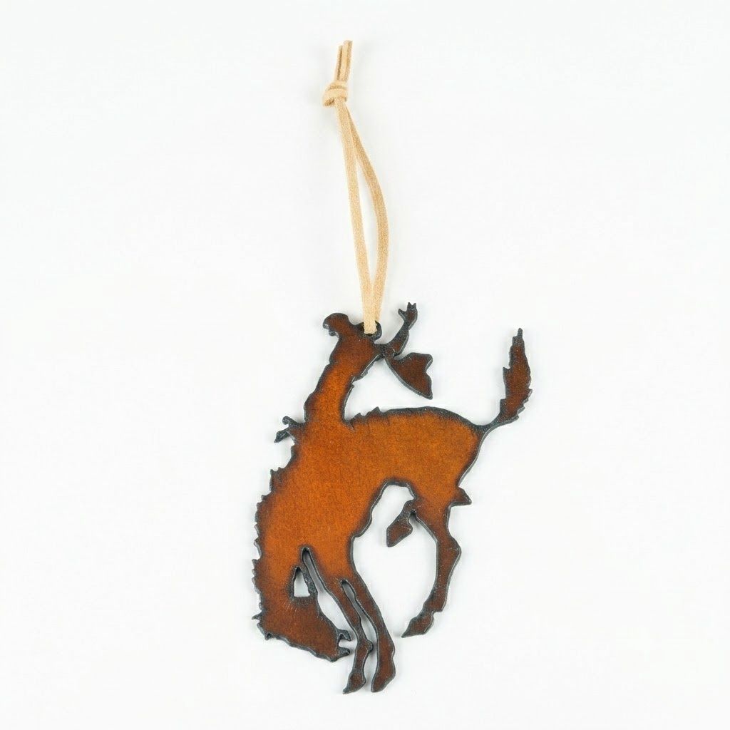 Pendleton Round-Up Metal Bucking Horse Ornament