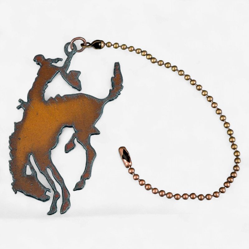 Pendleton Round-Up Metal Bucking Horse Fan Pull